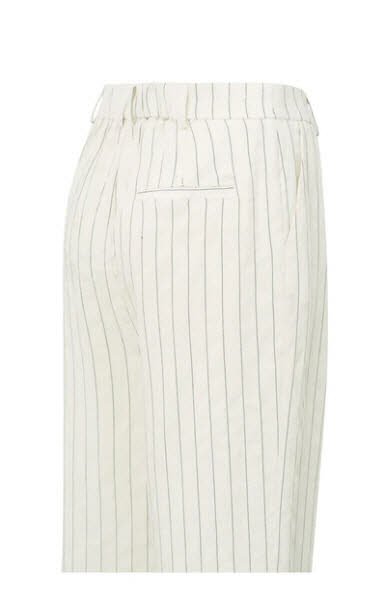 Yaya Gestreifte Hose aus Leinenmischung mit w