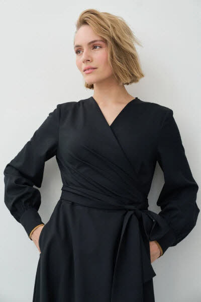 Marianna Deri Fashion Diana Kleid schwarz-safrangelb