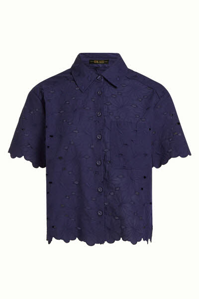 King Louie Exota BV Evelina Blouse Beacon Blue