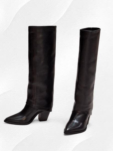 THE SELLER Stiefel Stulpe schwarz