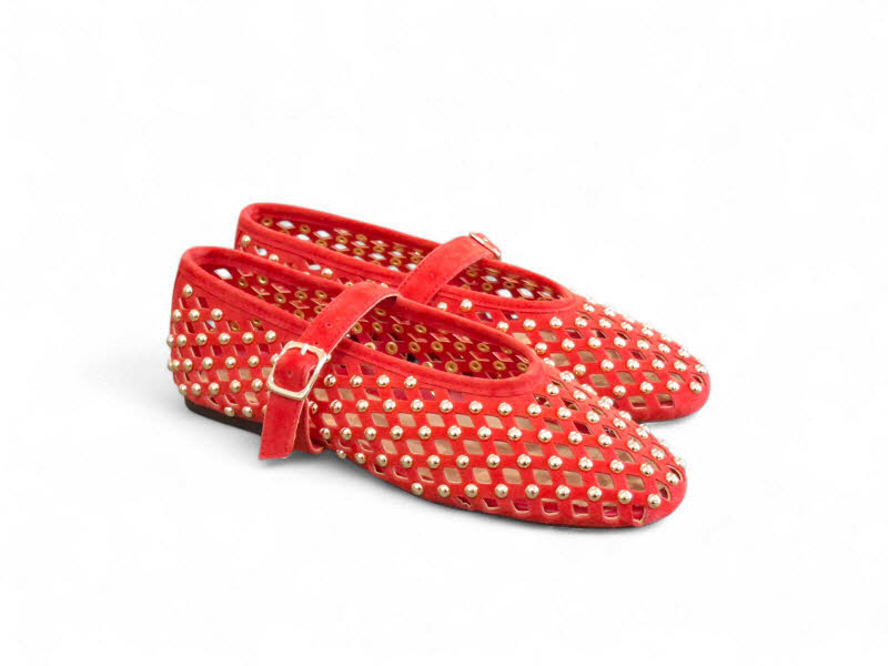 Inuovo Ballerina gelocht mit Nieten - Flame