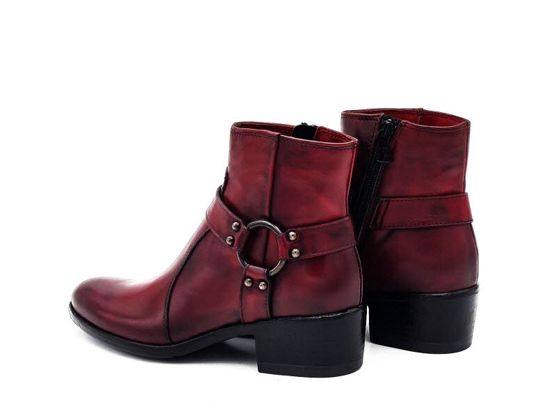 MJUS Stieflette Biker rot