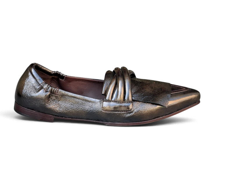 Rebecca White Slipper 2Tone Maplack Bronze