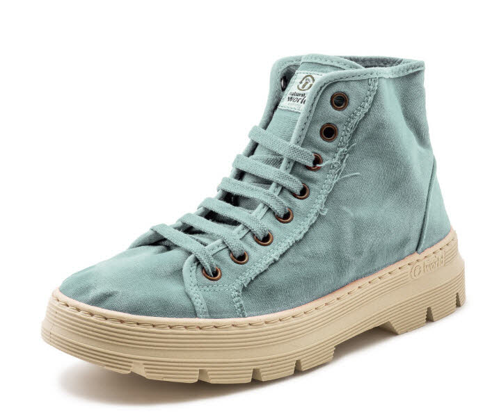 Schnürboot Leinen aqua