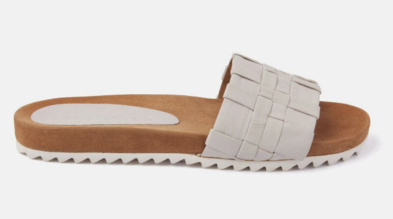 Lazamani Pantoffel Flechtung grau