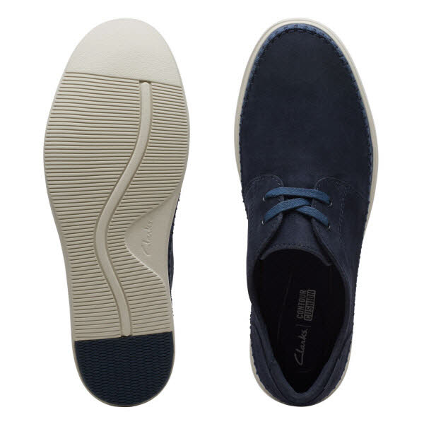 CLARKS Bratton Lo Navy Suede