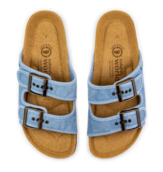 NaturalWorld Pantoffel hellblau