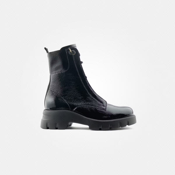 PAUL GREEN Schnürboot Knautschlack black