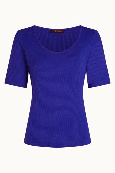 King Louie Exota BV Carice Top Uni Rib bluing