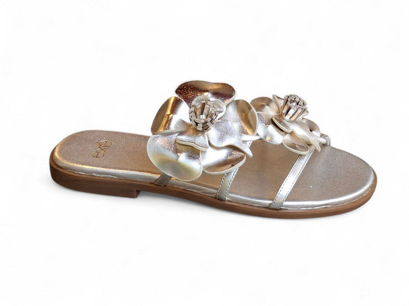 EXE Pantoffel Blumen Gold