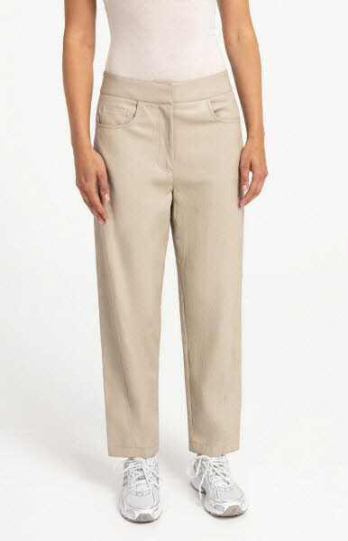 Yaya Hose Lederimitat Pure Cashmere Grey