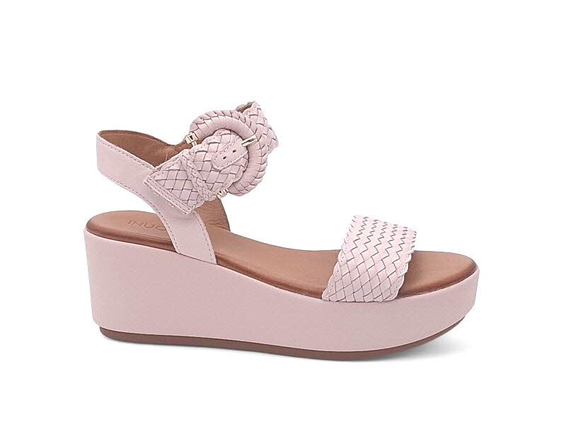Inuovo Sandale Keil geflochten blush