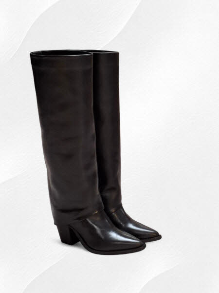 THE SELLER Stiefel Stulpe schwarz