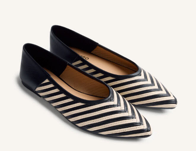 Gioseppo Ballerina Tarine black/white