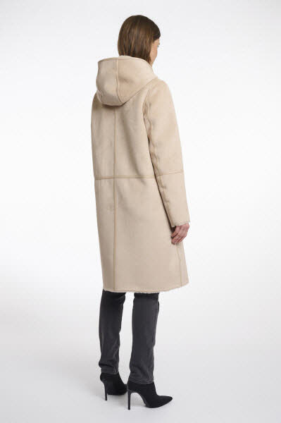 Rino&Pelle Ova Reversible hooded coat - Oat