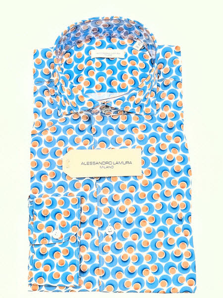 Alessandro Lamura Milano Adam1030 Muster blau