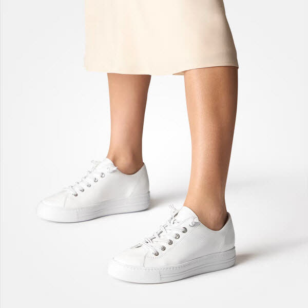 PAUL GREEN Sneaker Knautschlack white