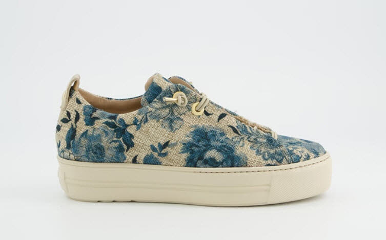 PAUL GREEN Sneaker Canvas Flower Blue