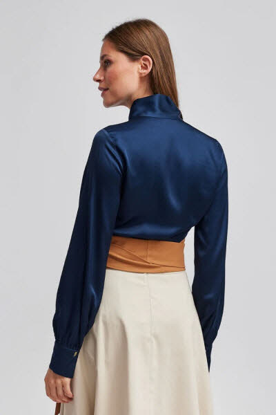 Marianna Deri Fashion Asia Bluse navy blau