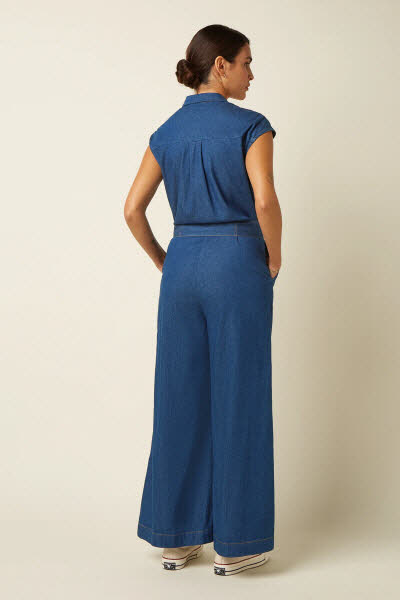 King Louie Exota BV Amy Jumpsuit Chambray Denim Blue