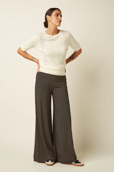 King Louie Exota BV Border Palazzo Pants Piper black