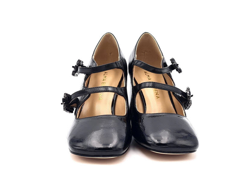 AlmaEnPena Pumps Blockabsatz Charol Black
