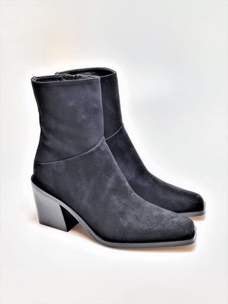 Studio Malori Stieflette Manel Velour schwarz