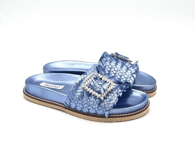 Inuovo Pantoffel Metallic Blue