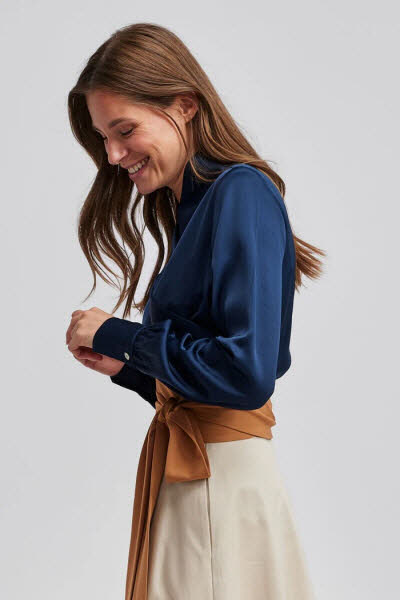 Marianna Deri Fashion Asia Bluse navy blau