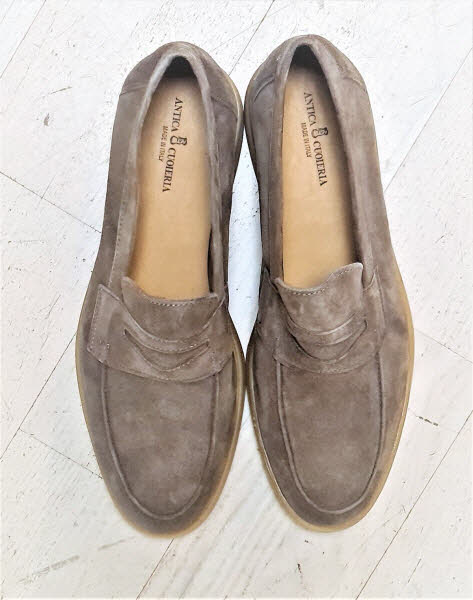 Antica Cuoieria Soldini Herrenslipper Amalfi Ash