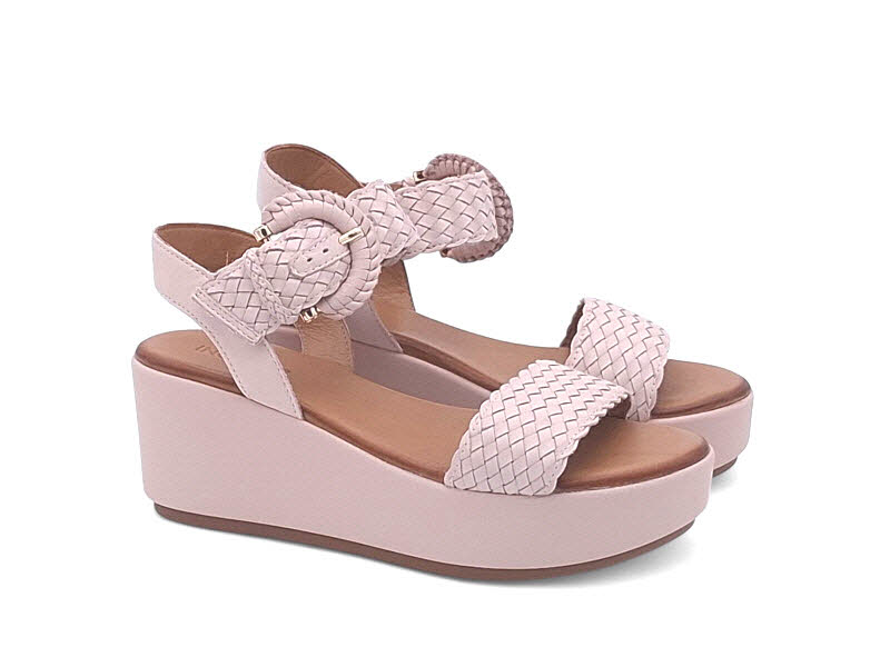 Inuovo Sandale Keil geflochten blush