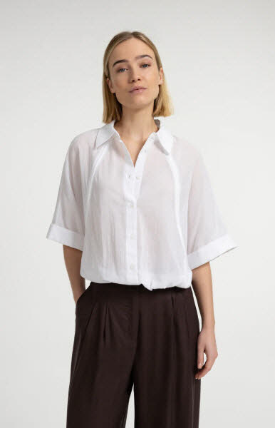 Yaya Bluse weite Ärmel white