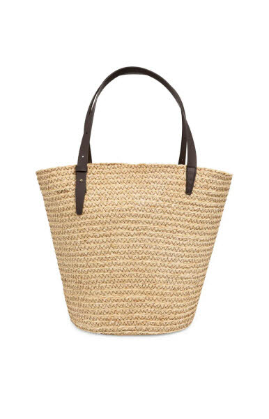 Yaya Tasche Stroh Semolina-Brown