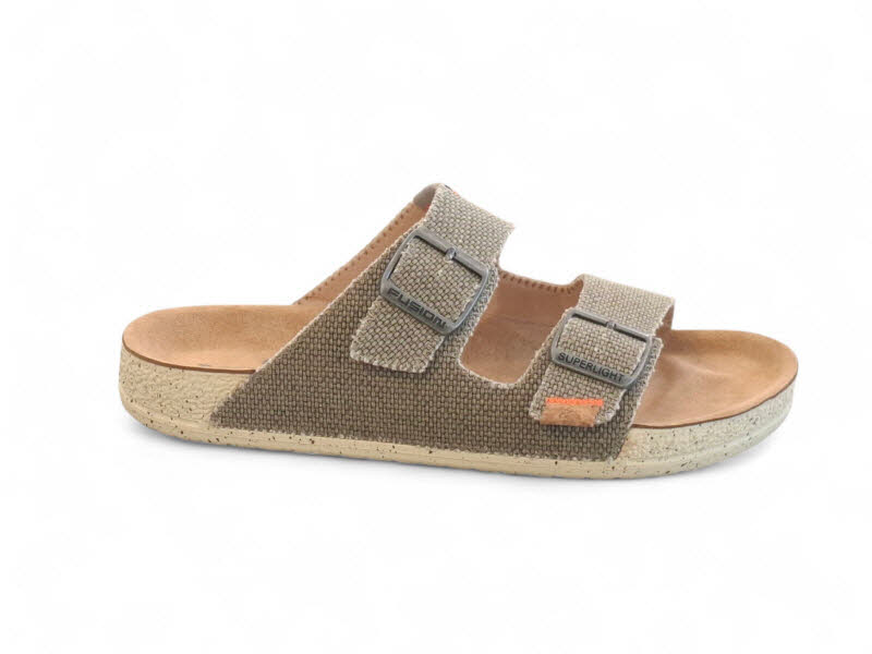 FUSION Emil Herrenpantoffel Jute olive