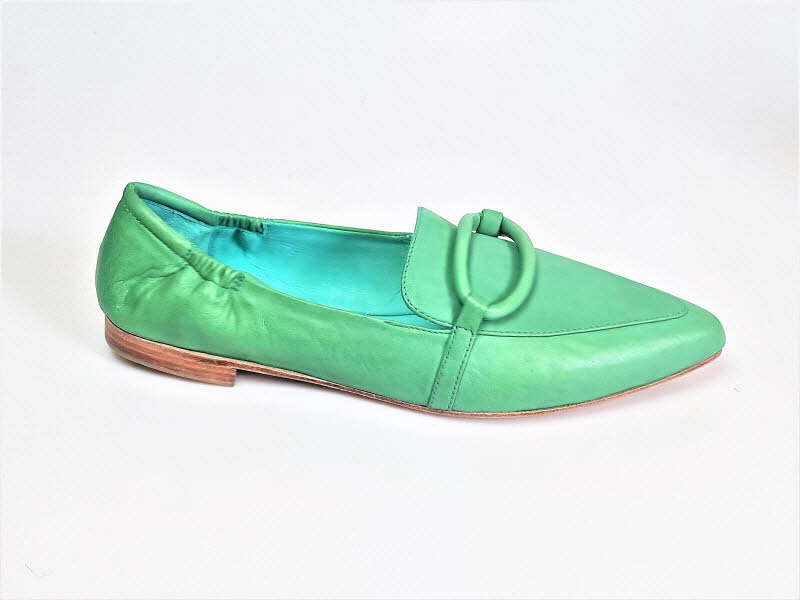 Rebecca White Slipper grün