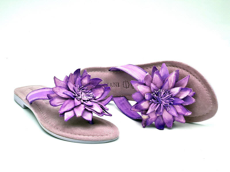 Lazamani Zehenpantoffel Blume lilac