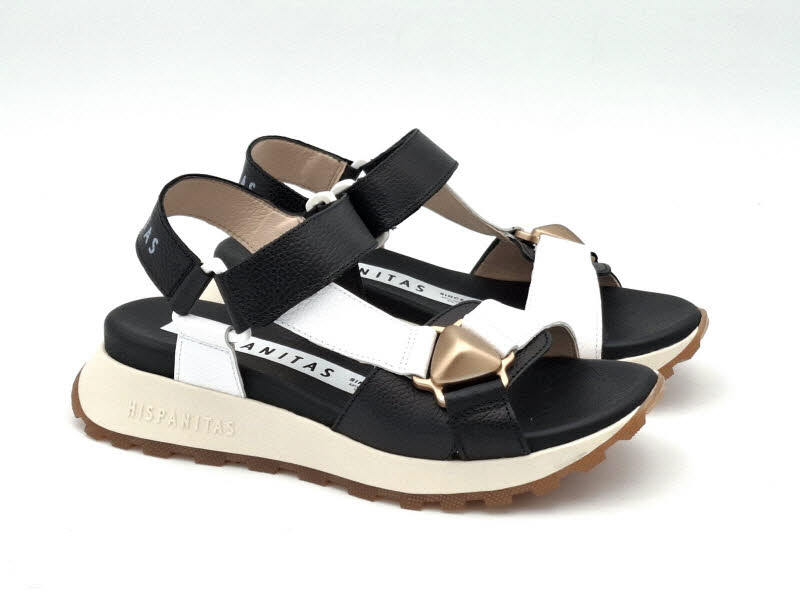 Hispanitas Sandale Maui schwarz/weiß