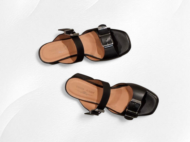 Triver Flight Pantoffel Absatz schwarz
