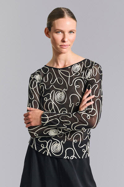 Bitte Kai Rand T-Shirt Twirl mesh