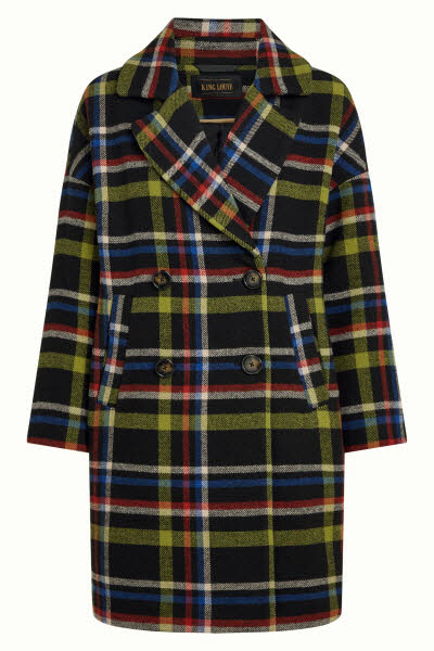 King Louie Exota BV Nia Coat Karly Check Black