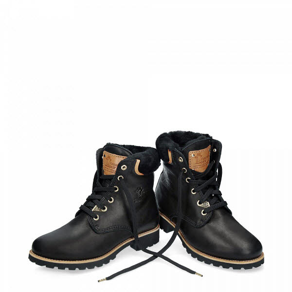 Panama Jack Boot Lammfell schwarz