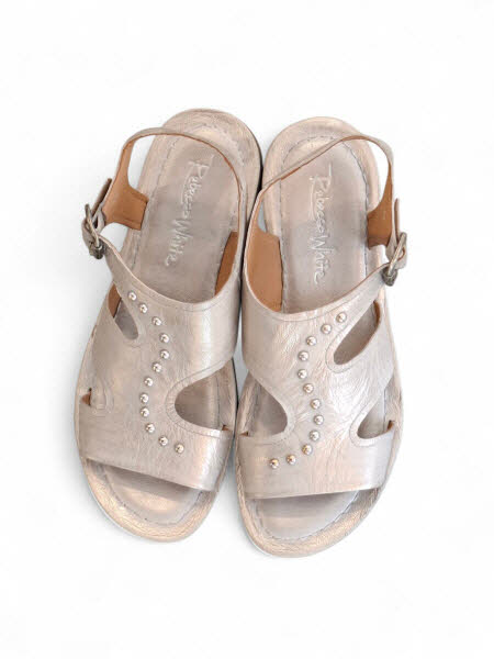 Rebecca White Sandale shadow platine