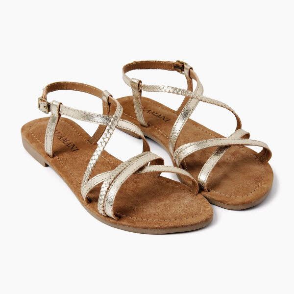 Lazamani Sandale flach gold