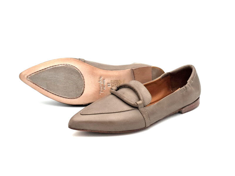 Rebecca White Slipper Grey