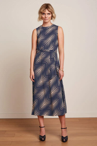 King Louie Exota BV Jodie Maxi Dress Cleo Evening Blue