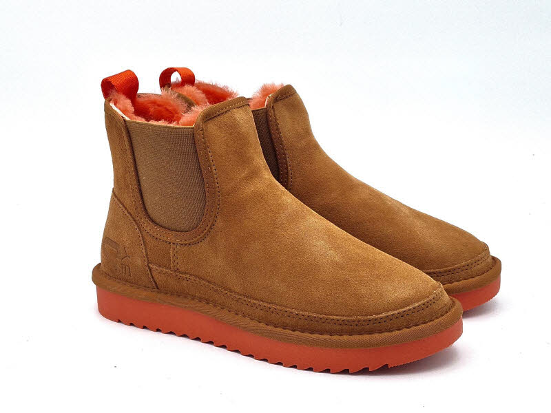 Massimo Santini Boot Lammfell braun