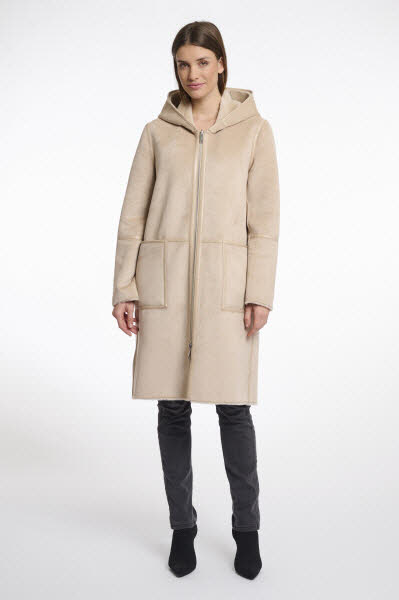 Rino&Pelle Ova Reversible hooded coat - Oat
