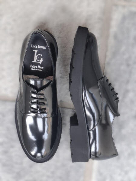 Luca Grossi Schnürboot Sankar Nero