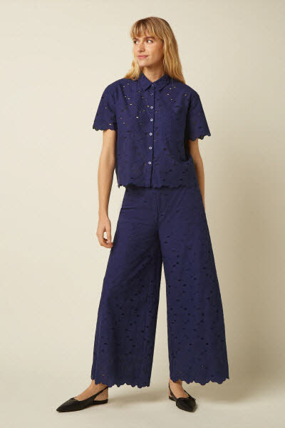 King Louie Exota BV Evelina Blouse Beacon Blue