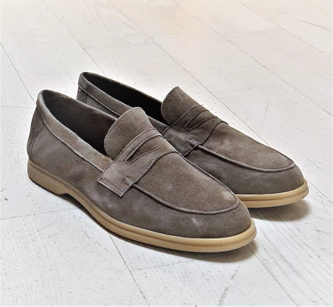 Antica Cuoieria Soldini Herrenslipper Amalfi Ash